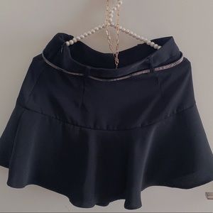 *NWOT* Zara black skort with faux snakeskin belt.